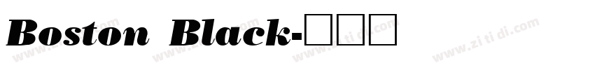 Boston Black字体转换